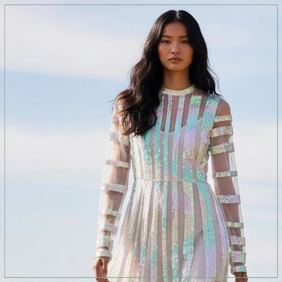 smocked v neck midi dress Printed Smocked V-Neck Three-Quarter Sleeve Midi Dress